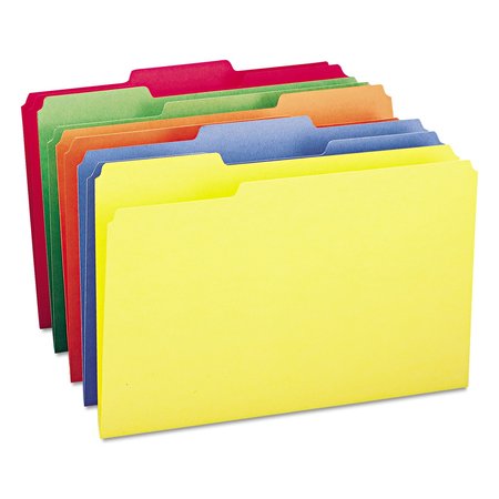 Smead File Folders, 1/3 Tab, Legal, Blue, Pk100 17043